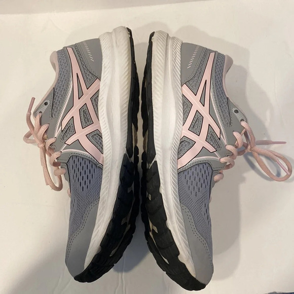 Asics Gel-Contend 7 Gray and Pink Walk-Hero Running Shoe - Picture 7 of 9